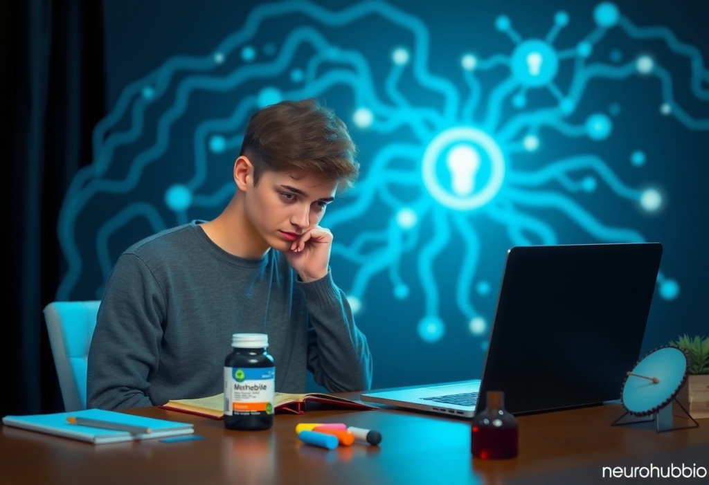 Featured image for Nootropics for Memory & Learning: A person studying with nootropic supplements