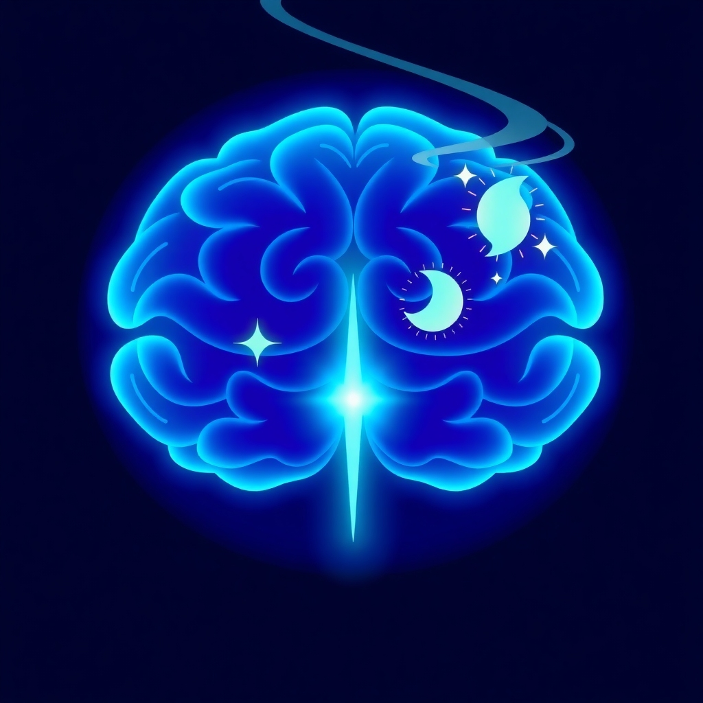 image of a sleeping human brain biohacked with a Wearable Tracker